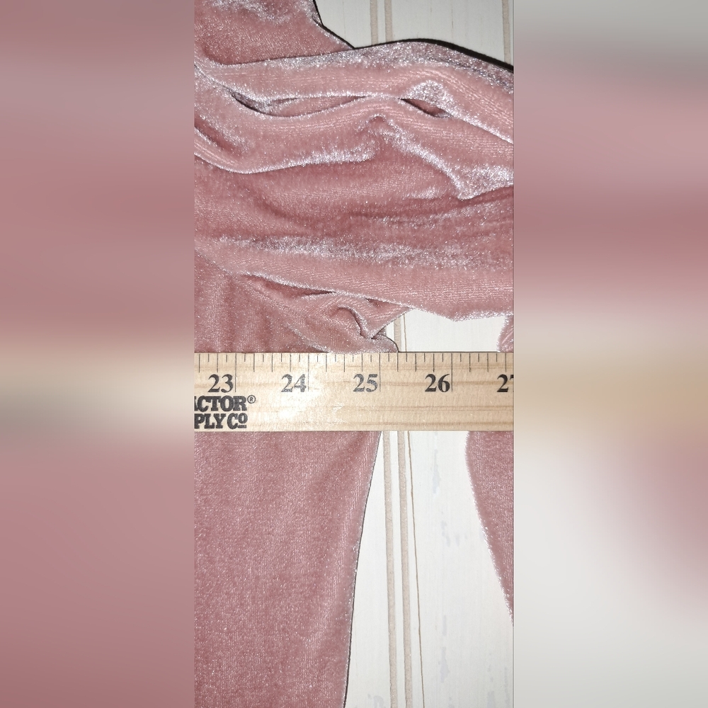Ladies Soft Surroundings Soft Rose Velvet Tunic Top 1X Button Front Long Sleeve - Picture 9 of 9